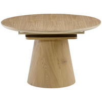 ESSTISCH 120-160/120/76 cm Echtholz, Nachbildung  Holz, Holzwerkstoff ausziehbar oval Eichefarben  - Eichefarben, MODERN, Holz/Holzwerkstoff (120-160/120/76cm) - P & B