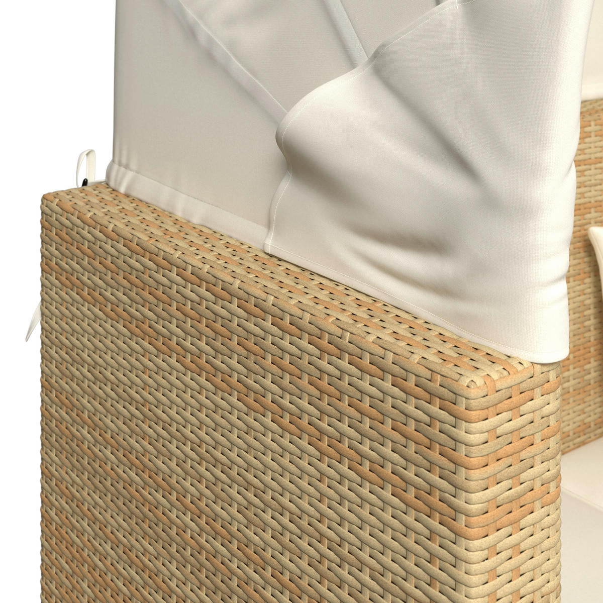 LOUNGEGARNITUR   200/159/75 cm Eisen  - Beige/Creme, MODERN, Kunststoff/Textil (200/159/75cm) - Ambia Garden