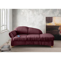 OTTOMANE Torello Mikrofaser Bordeaux  - Wildeiche/Bordeaux, KONVENTIONELL, Holz/Textil (86/84/190cm) - Livetastic