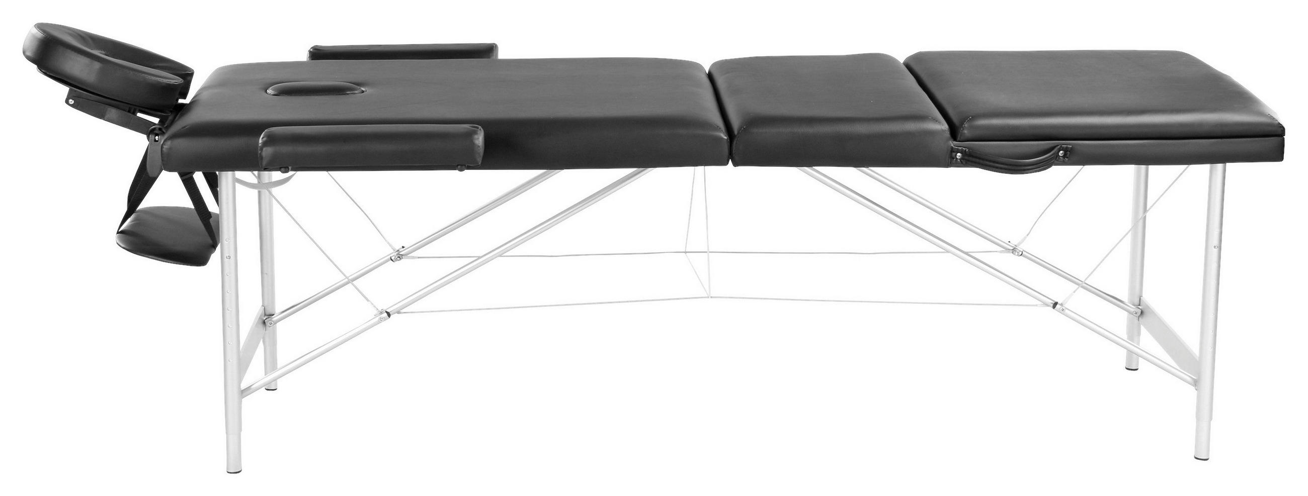 MASSAGETISCH MT50  - Schwarz, Konventionell, Kunststoff/Metall (186/68/82cm)