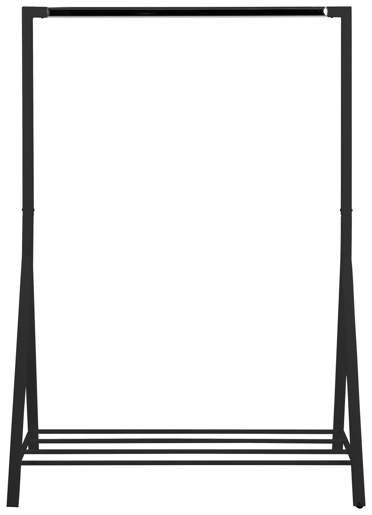 KLÄDSTÄLLNING i svart 117/165/59 cm   - svart, Basics, metall (117/165/59cm) - Carryhome