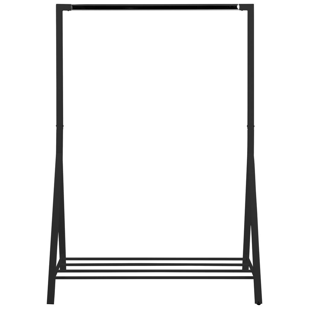 Thumbnail - Xxxl Garderobenständer, Schwarz, Metall, 117x165x59 cm, Schuhablage, standfeste Füße, Garderobe, Garderobenständer