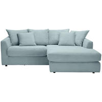 ECKSOFA Mintgrün Cord  - Schwarz/Mintgrün, Design, Kunststoff/Textil (235/175cm) - Carryhome