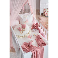 SPIELUHR PAULINE  - Pink/Naturfarben, Basics, Holz/Textil (13/13cm) - Avelia