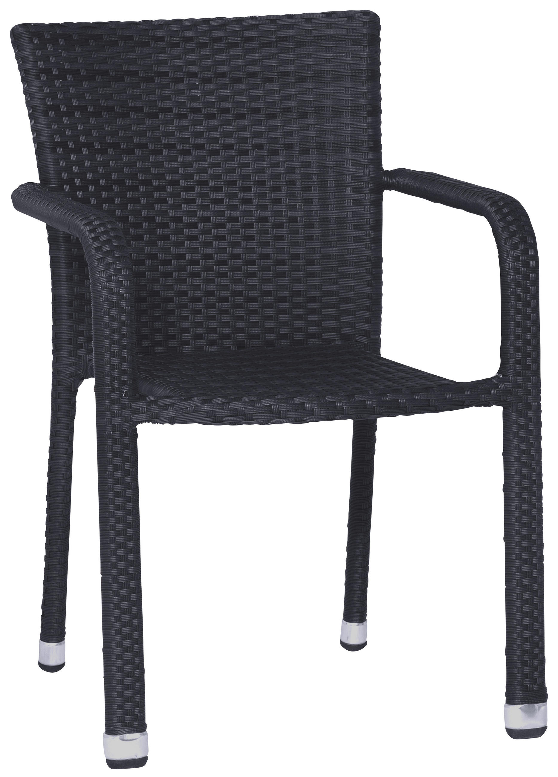 Gardenson Stapelsessel Schwarz 56x83x60 cm