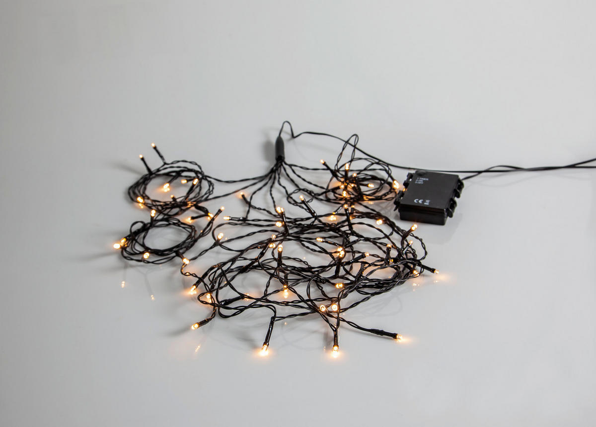LICHTERVORHANG 270,0/0,0/140,0 cm   - Transparent/Schwarz, KONVENTIONELL, Kunststoff (270,0/0,0/140,0cm) - Eglo