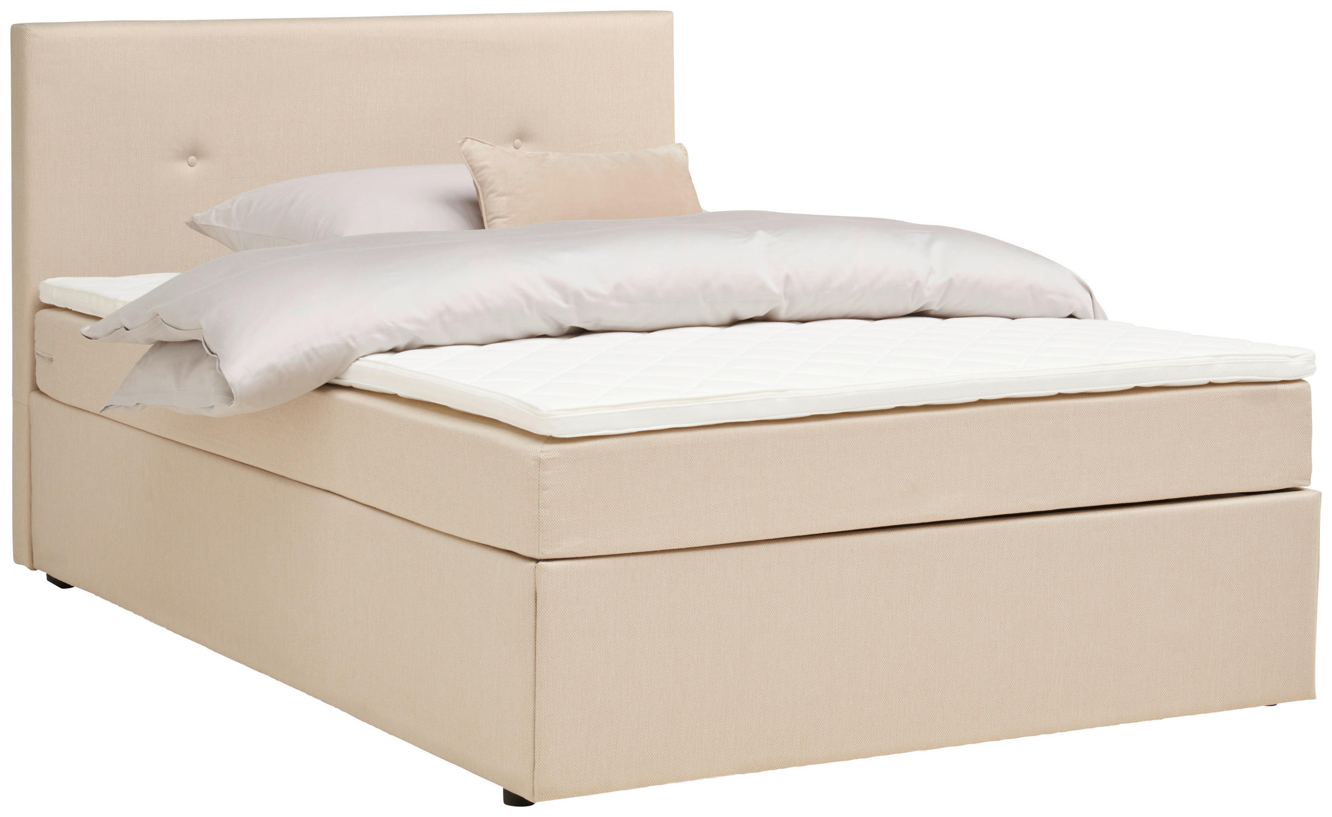 BOX KREVET    140/200 cm  - boje pijeska/crna, Konvencionalno, drvo/tekstil (140/200cm) - P & B