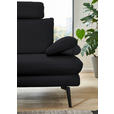 ECKSOFA in Echtleder Anthrazit  180/310 cm  - Anthrazit/Schwarz, Design, Leder/Metall (180/310cm) - Dieter Knoll