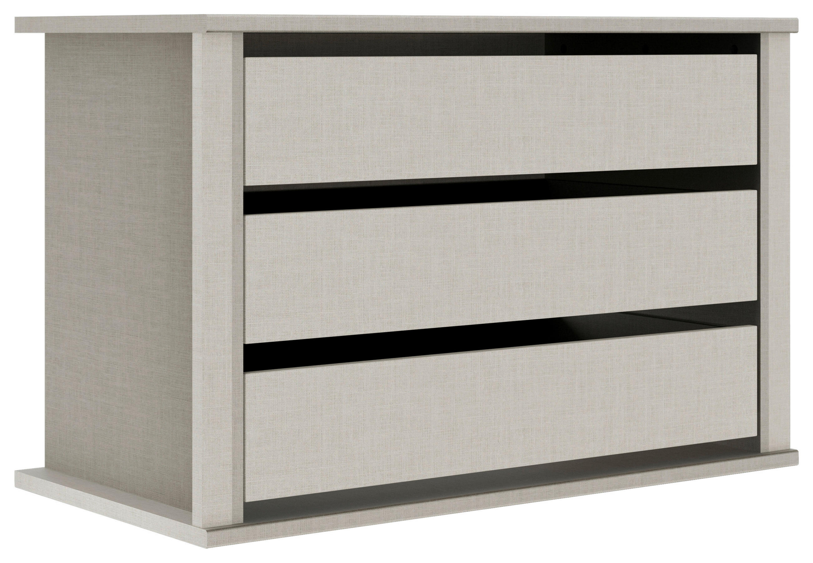 Schubkasteneinsatz Fifty B: 79 Cm, Grau, Mit 3 Laden