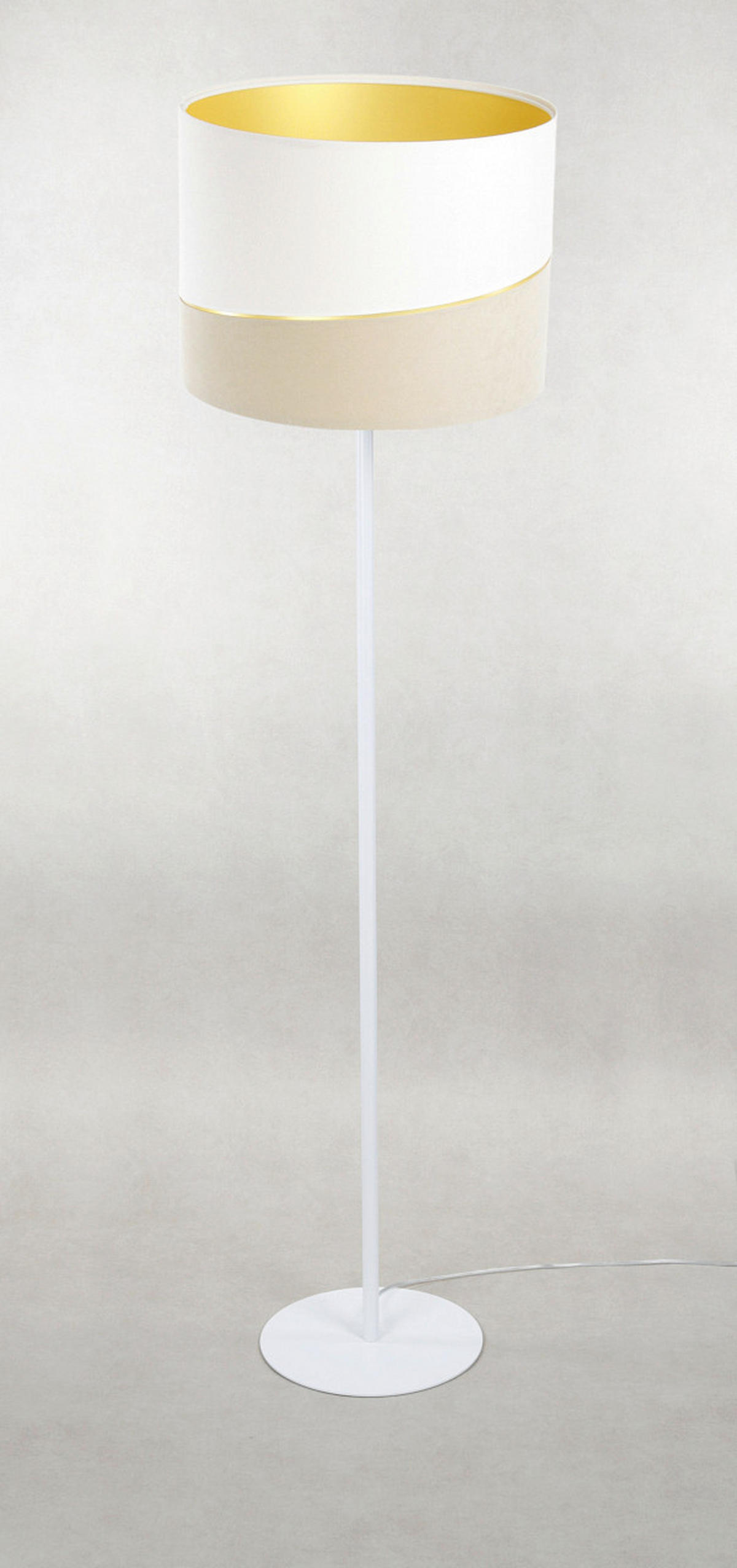 STEHLEUCHTE Swing 40/150 cm   - Beige/Goldfarben, Design, Kunststoff/Textil (40/150cm)