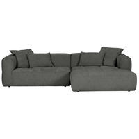 ECKSOFA in Flachgewebe Schwarz  - Schwarz, Konventionell, Kunststoff/Textil (280/170cm) - Carryhome