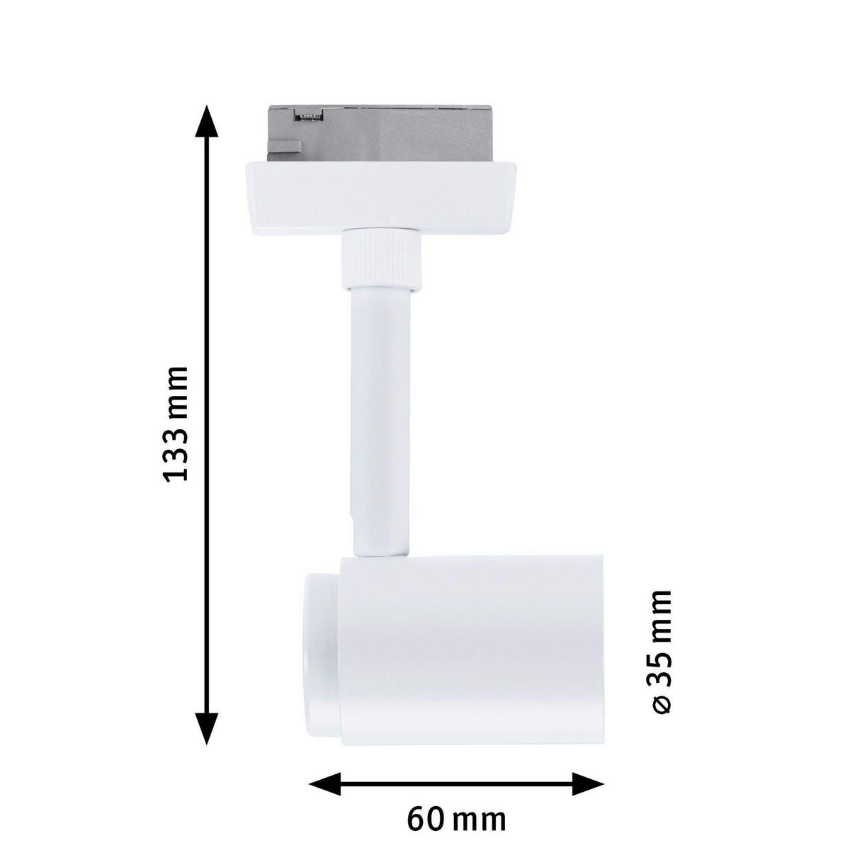 SCHIENENSYSTEM-STRAHLER URail Spot Runa 6,0/13,3/3,5 cm   - Basics (6,0/13,3/3,5cm) - Paulmann