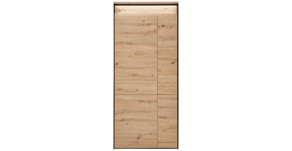 GARDEROBENSCHRANK 87,7/200/37,8 cm  - Schwarz/Eiche Artisan, KONVENTIONELL, Holzwerkstoff (87,7/200/37,8cm) - Voleo