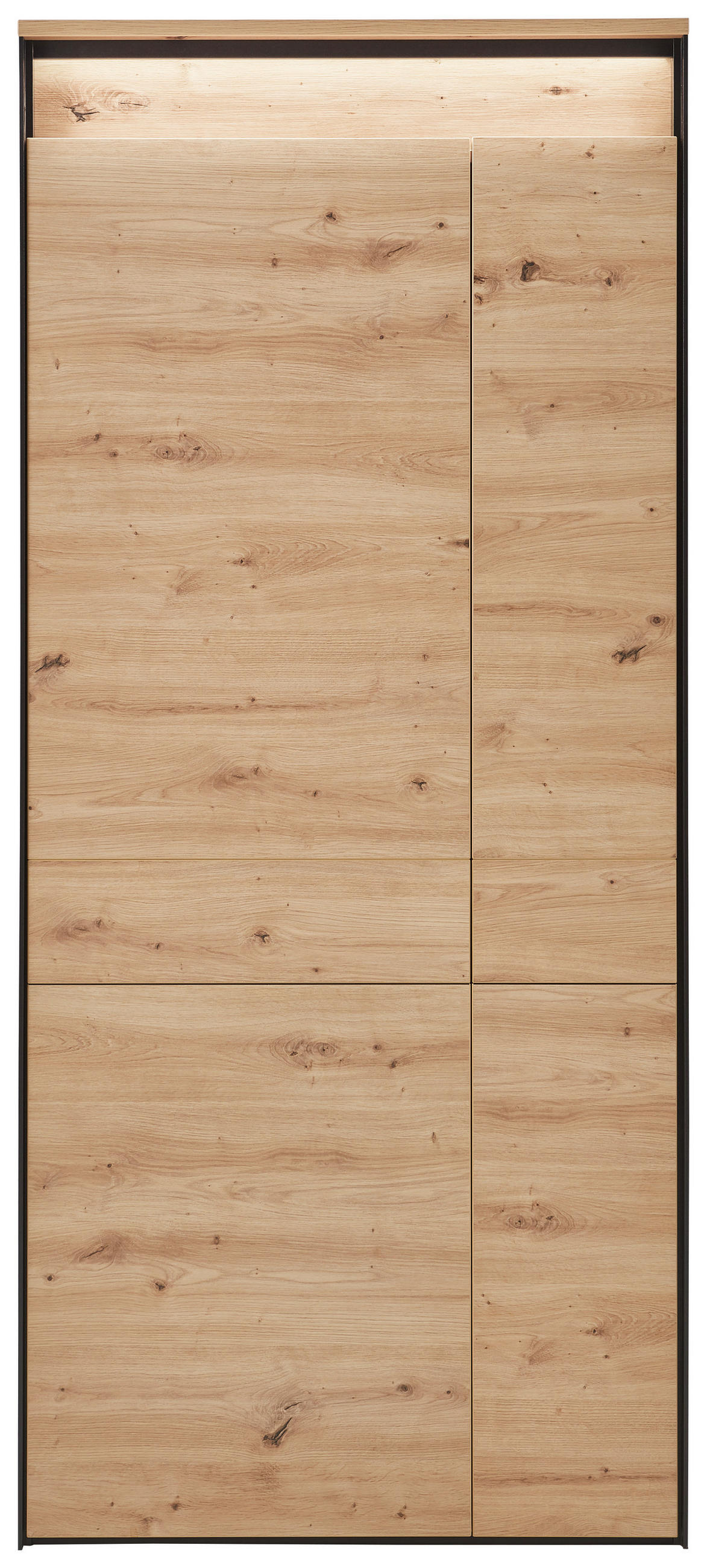 PREDSIEŇOVÁ SKRIŇA, čierna, dub artisan, 87,7/200/37,8 cm - čierna/dub artisan, Konventionell, kompozitné drevo (87,7/200/37,8cm) - Voleo