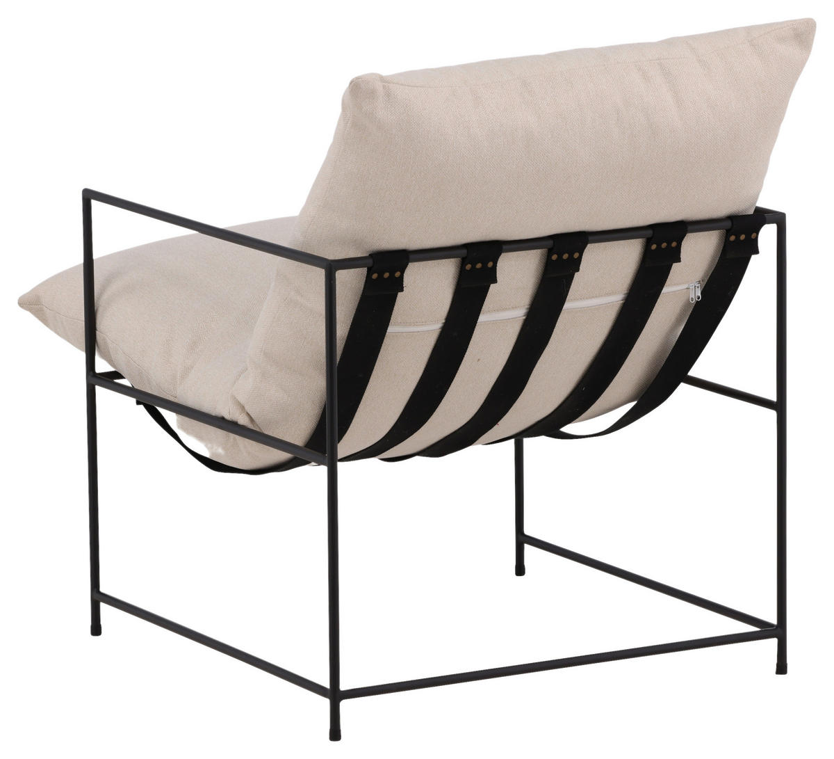 FÅTÖLJ i textil, metall vit  - vit, Design, metall/textil (68.5/97.5/90cm) - Livetastic