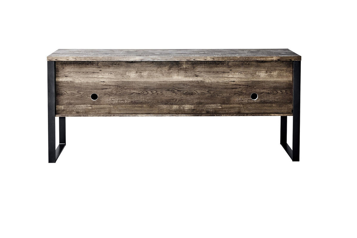 SIDEBOARD  in 180/76,2/39,5 cm  - Eichefarben/Anthrazit, Design, Holzwerkstoff/Metall (180/76,2/39,5cm)