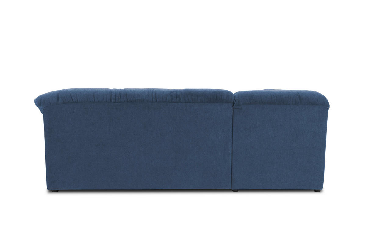 ECKSOFA Dunkelblau Mikrofaser  - Schwarz/Dunkelblau, KONVENTIONELL, Kunststoff/Textil (190/240cm) - MID.YOU