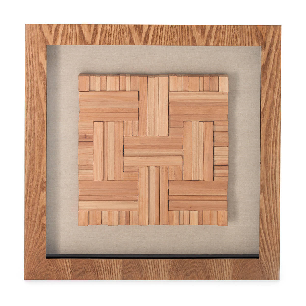TAVLA 60/60 cm  - vit/brun, Trend, trämaterial/trä (60/60cm) - Kayoom