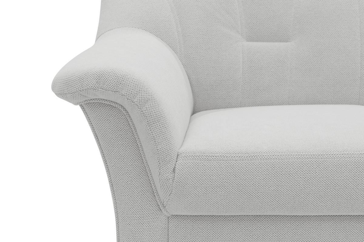 ECKSCHLAFSOFA  FLORES FK Silberfarben Mikrofaser  - Silberfarben/Schwarz, KONVENTIONELL, Kunststoff/Textil (231/142cm) - MID.YOU