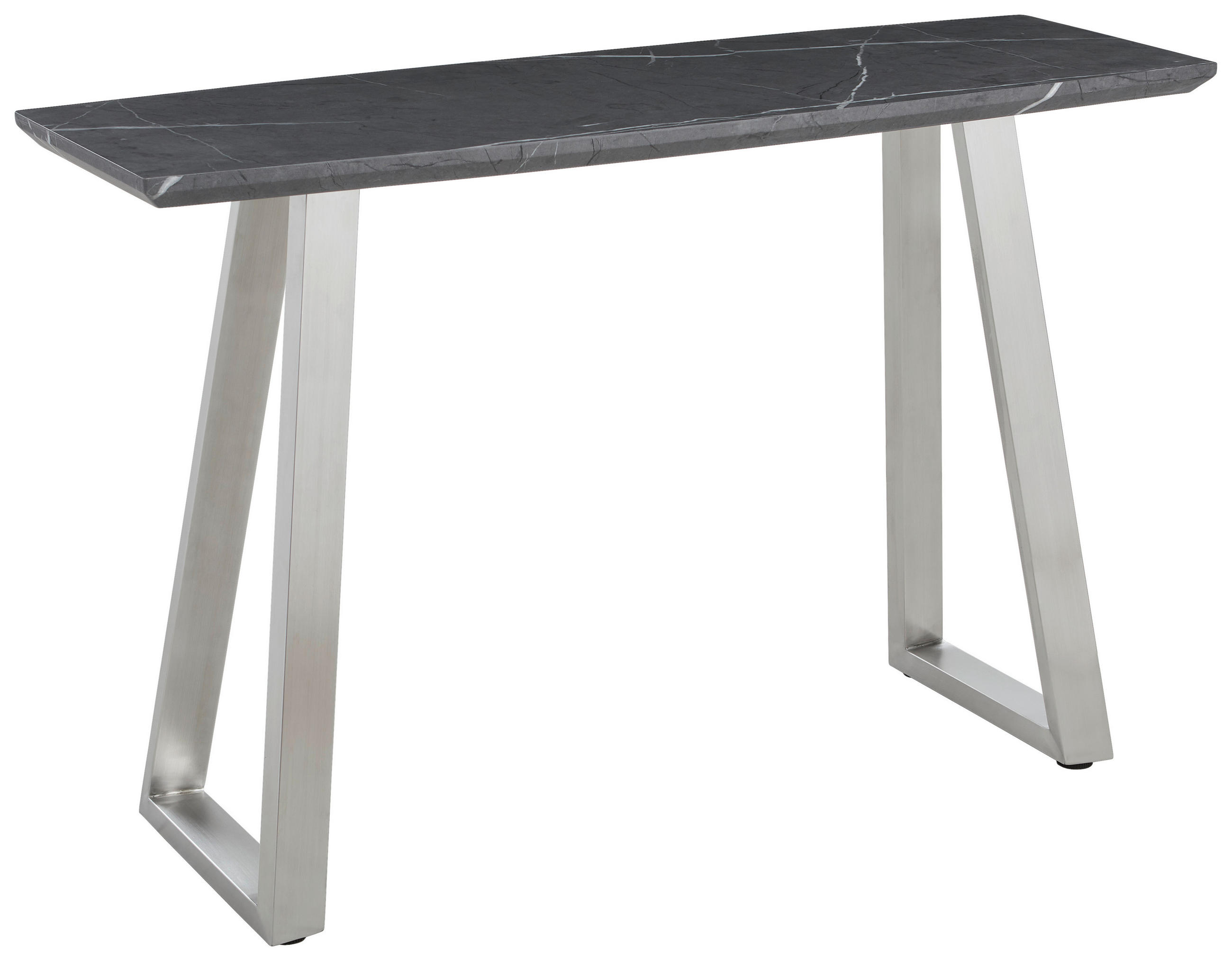 MASĂ TIP CONSOLĂ in metal, material pe bază de lemn 120/40/76 cm    - culoare inox/gri, Modern, metal/material pe bază de lemn (120/40/76cm) - MID.YOU
