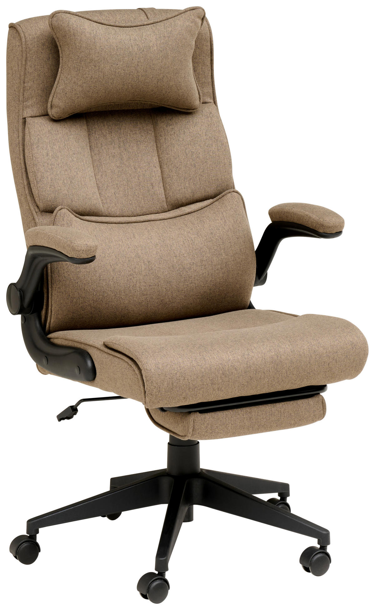 CHEFSESSEL  in Webstoff Braun  - Schwarz/Braun, MODERN, Kunststoff/Textil (62/112-122/65cm) - MID.YOU