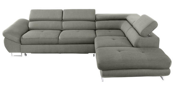 ECKSOFA  in Webstoff Grau  280/235 cm  - Grau, Design, Textil/Metall (280/235cm) - Hom`in