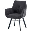 STOL MED ARMSTÖD järn  - antracit, Design, metall/plast (64/91/61cm) - Kayoom