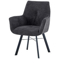 STOL MED ARMSTÖD järn  - antracit, Design, metall/plast (64/91/61cm) - Kayoom