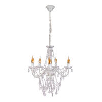 KRONLEUCHTER CECILIA 52/85 cm   - Weiß, Trend, Kunststoff/Metall (52/85cm) - Näve
