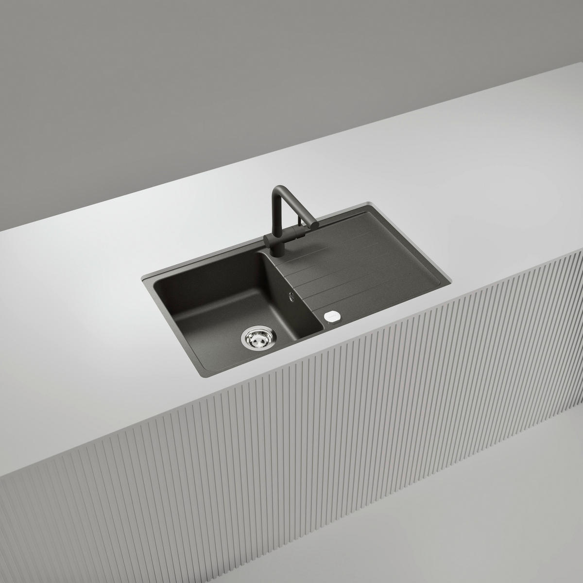 SPÜLE TOLD100USIL  - Hellgrau, Basics, Stein (86/28,2/50cm) - Schock