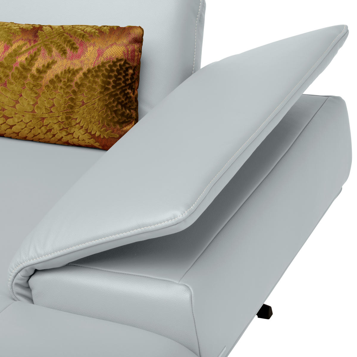 ECKSOFA in Echtleder Hellgrau  239/150 cm  - Beige/Hellgrau, Design, Leder/Metall (239/150cm) - Koinor