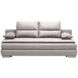 SCHLAFSOFA  in Webstoff Silberfarben  - Silberfarben, KONVENTIONELL, Kunststoff/Textil (207/94/90cm) - Venda