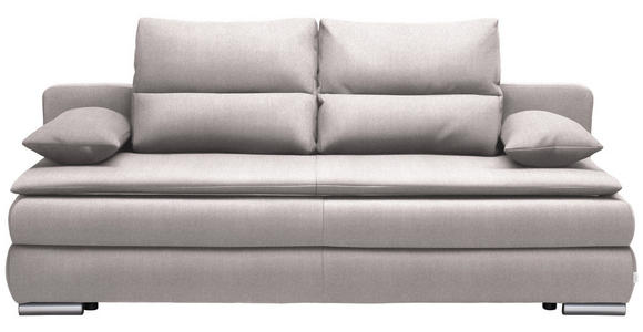 SCHLAFSOFA  in Webstoff Silberfarben  - Silberfarben, KONVENTIONELL, Kunststoff/Textil (207/94/90cm) - Venda