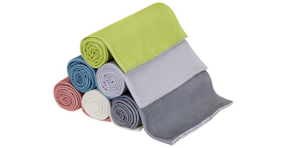 FLEECEDECKE TINA *PH* - Blau/Dunkelgrau, KONVENTIONELL, Textil (130/160cm) - Ombra