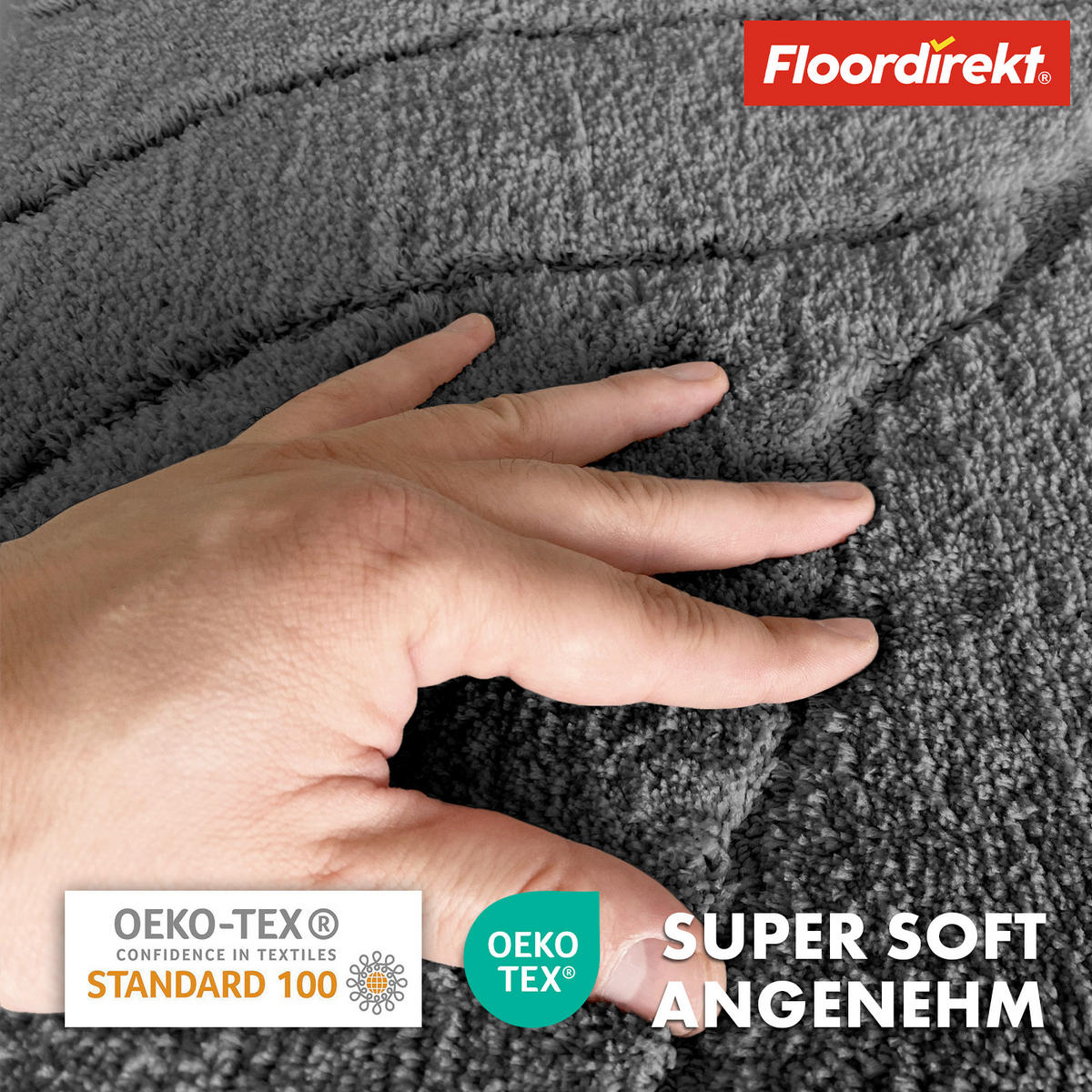 BADEMATTE Maris Dunkelgrau 60/120 cm  - Dunkelgrau, Basics, Kunststoff/Textil (60/120cm) - Floordirekt