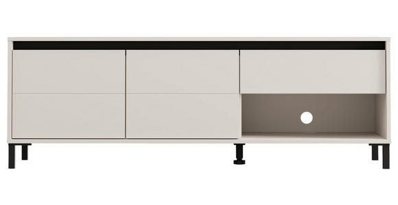 LOWBOARD  150,5/52/40 cm 1 Schublade(n) stehend  - Kaschmir/Schwarz, Basics, Holzwerkstoff/Kunststoff (150,5/52/40cm) - Carryhome