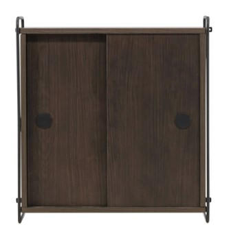 VÄGGHÄNGD MODUL svart, mörkbrun  60/68/35 cm  - svart/mörkbrun, Design, metall/trämaterial (60/68/35cm) - Niels Andersson