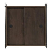 VÄGGHÄNGD MODUL mörkbrun, svart  60/68/35 cm  - svart/mörkbrun, Design, metall/trämaterial (60/68/35cm) - Niels Andersson