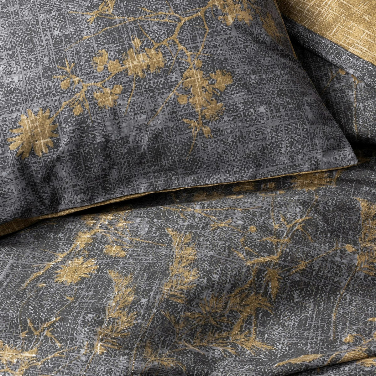 BETTWÄSCHE 155/220 cm  - Senfgelb/Multicolor, Basics, Textil (155/220cm)