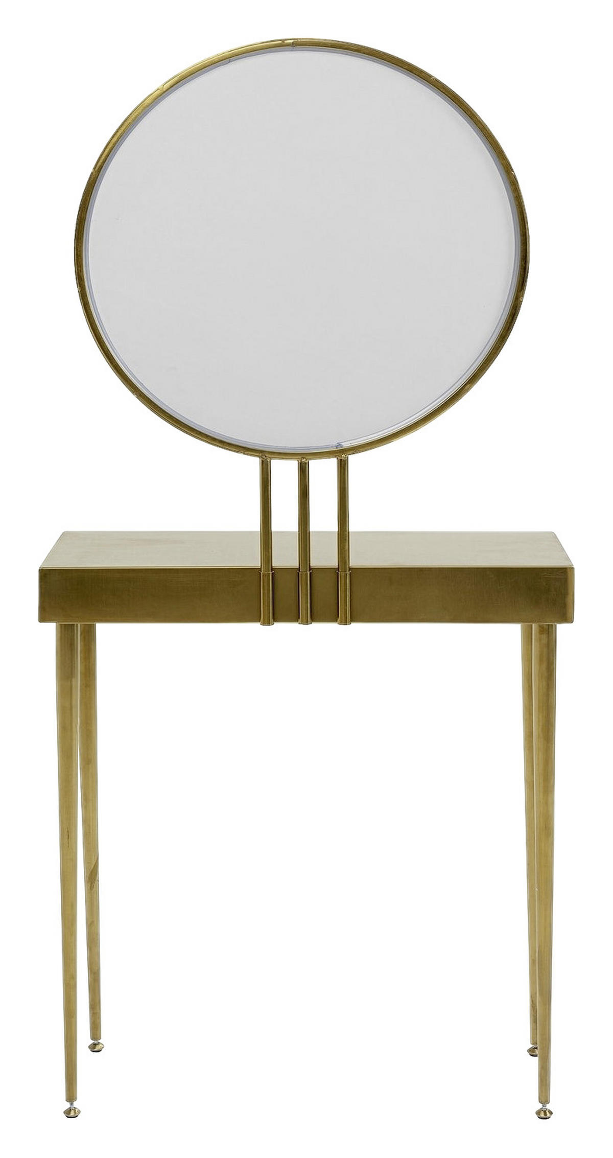 SCHMINKTISCH in Goldfarben, Messingfarben  - Messingfarben/Goldfarben, Trend, Glas/Metall (70/32/153cm) - Kare-Design