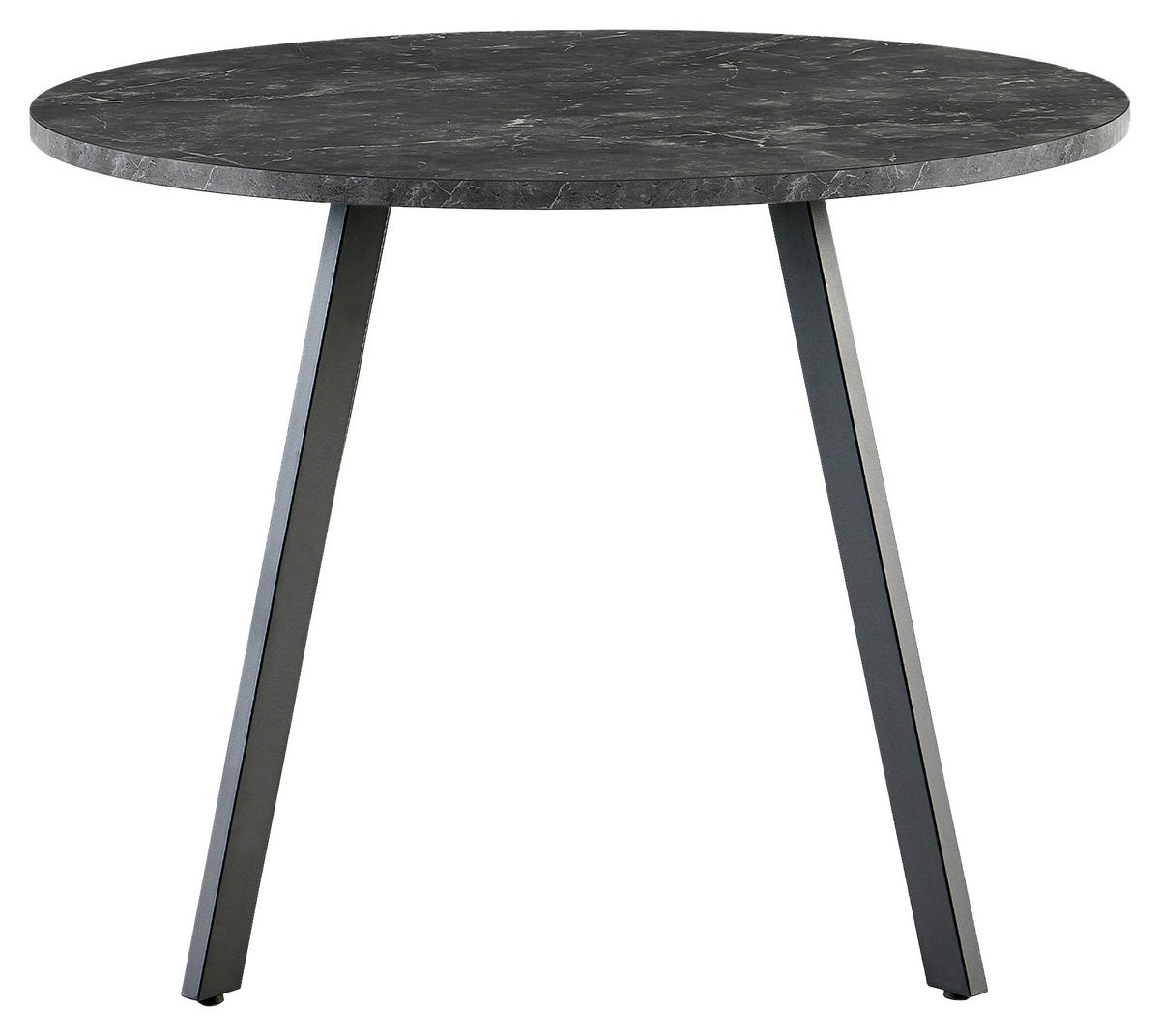 ESSTISCH in Metall, Holzwerkstoff  - Schwarz, KONVENTIONELL, Holzwerkstoff/Metall (100/76/100cm) - B&B Italia