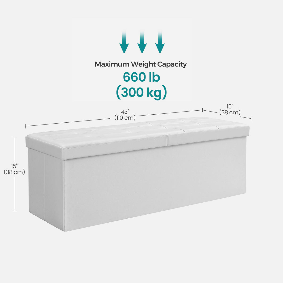SITZBOX  - Weiß, Basics, Kunststoff (110/38/38cm)