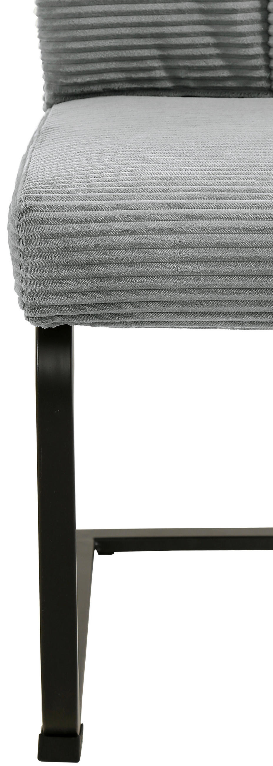 SCHWINGSTUHL  in Eisen Cord  - Schwarz/Grau, Design, Textil/Metall (44/99/62cm) - Carryhome