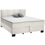 BOXSPRINGBETT 160/200 cm  in Creme  - Creme/Schwarz, Design, Kunststoff/Textil (160/200cm) - Hom`in