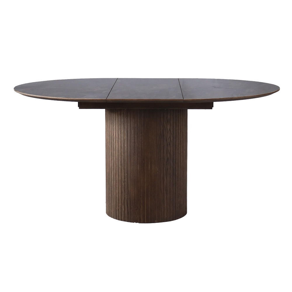 MATBORD i trä, plast, trämaterial 115-155/115/75 cm   - grå/mörkbrun, Modern, trämaterial/trä (115-155/115/75cm) - Niels Andersson