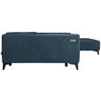 ECKSOFA  in Chenille Blau  279/222 cm  - Blau/Schwarz, KONVENTIONELL, Kunststoff/Textil (279/222cm) - Hom`in