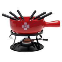 FONDUESET  - Rot, Basics, Keramik/Metall (31/25/21cm) - Nouvel