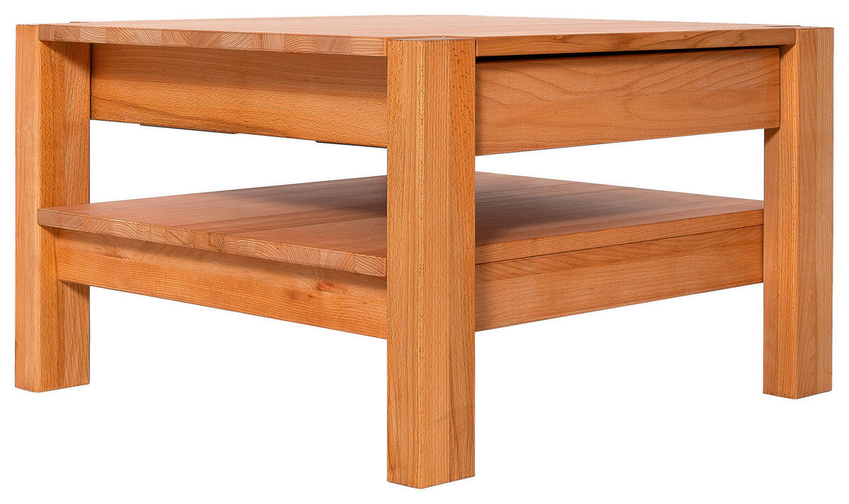 COUCHTISCH Kernbuche massiv 70/70/47,5 cm quadratisch Kernbuche  - Kernbuche, KONVENTIONELL, Holz (70/70/47,5cm) - Linea Natura