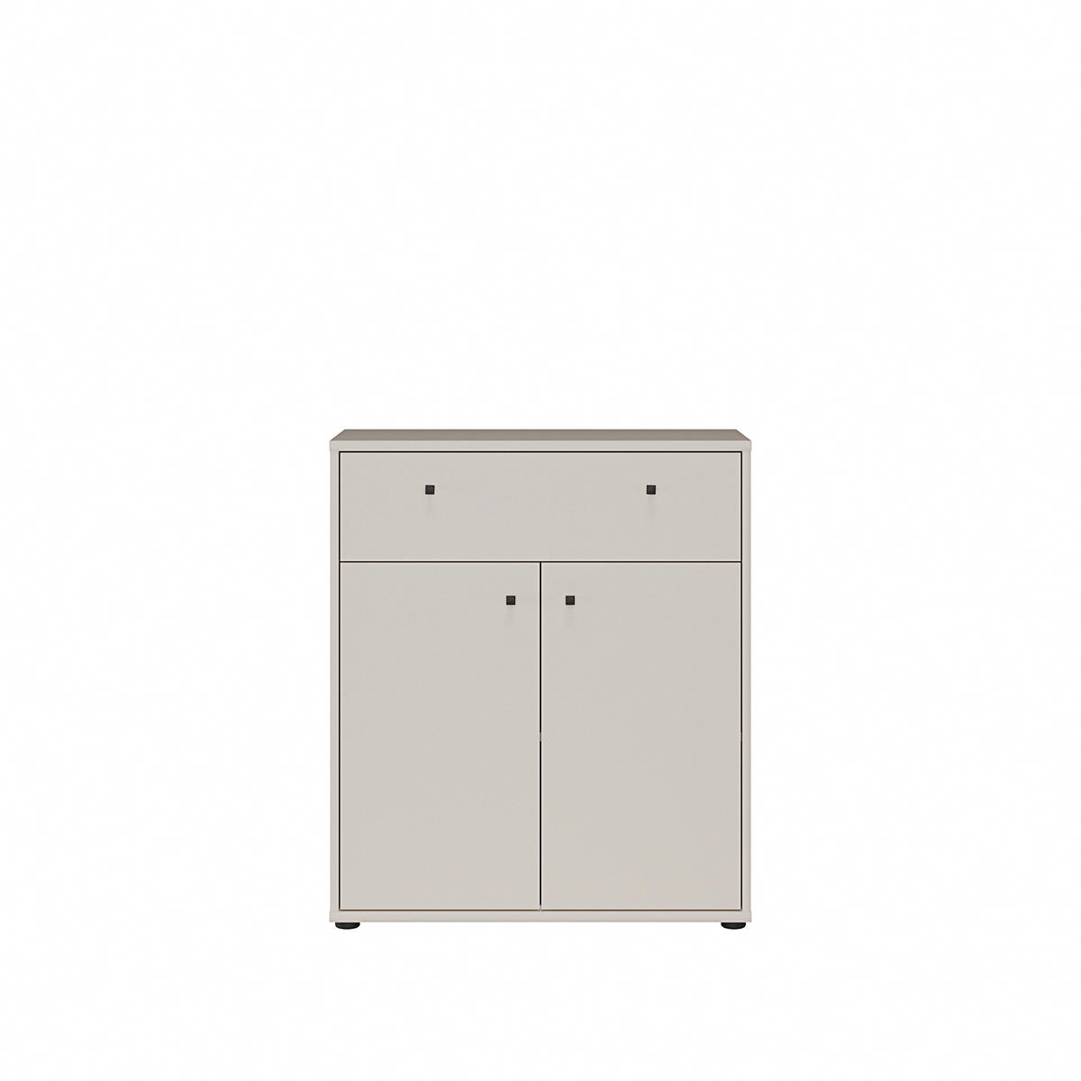 KOMMODE , 73,7/85,5/34,8 cm, 1 Schublade(n)  - Sandfarben/Schwarz, Design, Holzwerkstoff/Kunststoff (73,7/85,5/34,8cm)