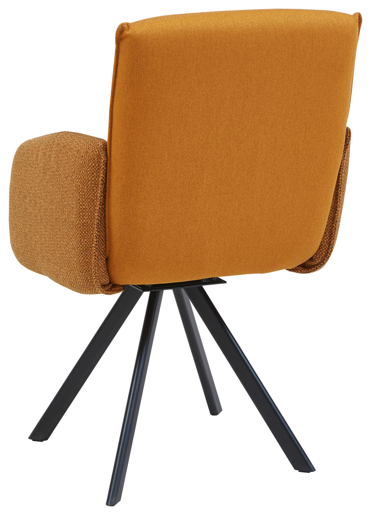 ARMLEHNSTUHL  in Stahl Webstoff  - Schwarz/Orange, Design, Textil/Metall (60/96/61cm) - Linea Natura